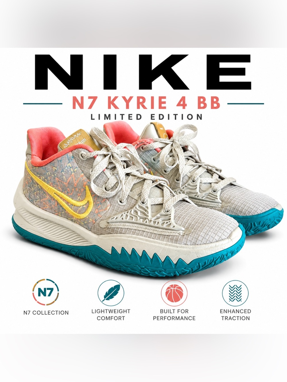 Limited Edition Nike N7 Kyrie 4 BB shoes